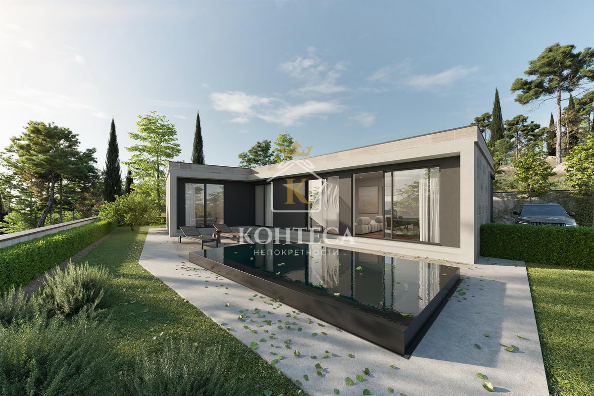 Contemporary villa with a swimming pool and sea view, Kotor-Krimovica